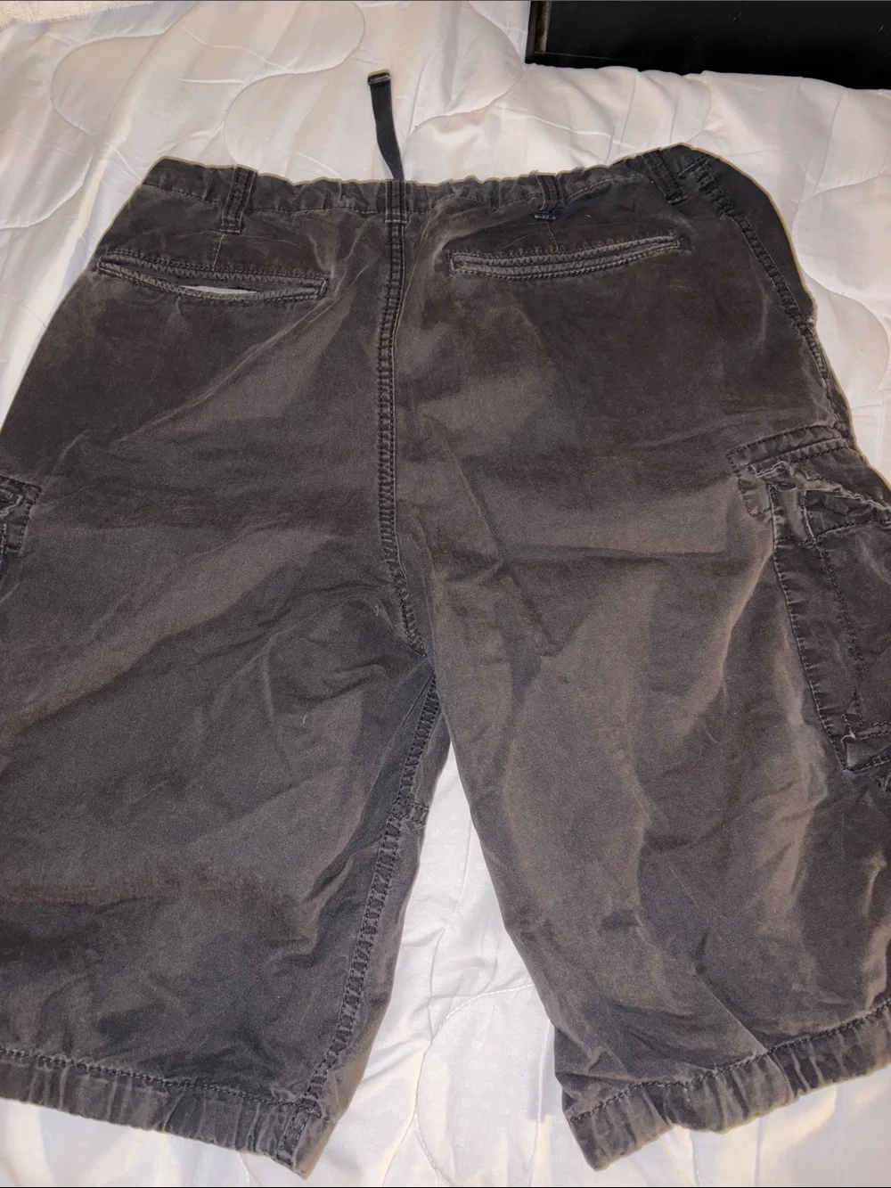 Men's Black Cargo Shorts with Utility Pockets by